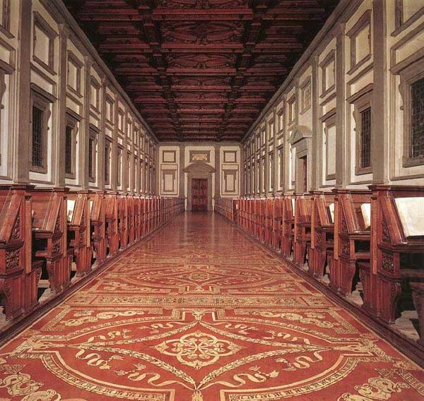 Laurentian Library, Michelangelo Buonarroti